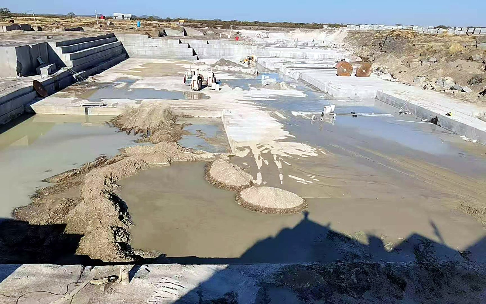 Black granite quarry in Angola