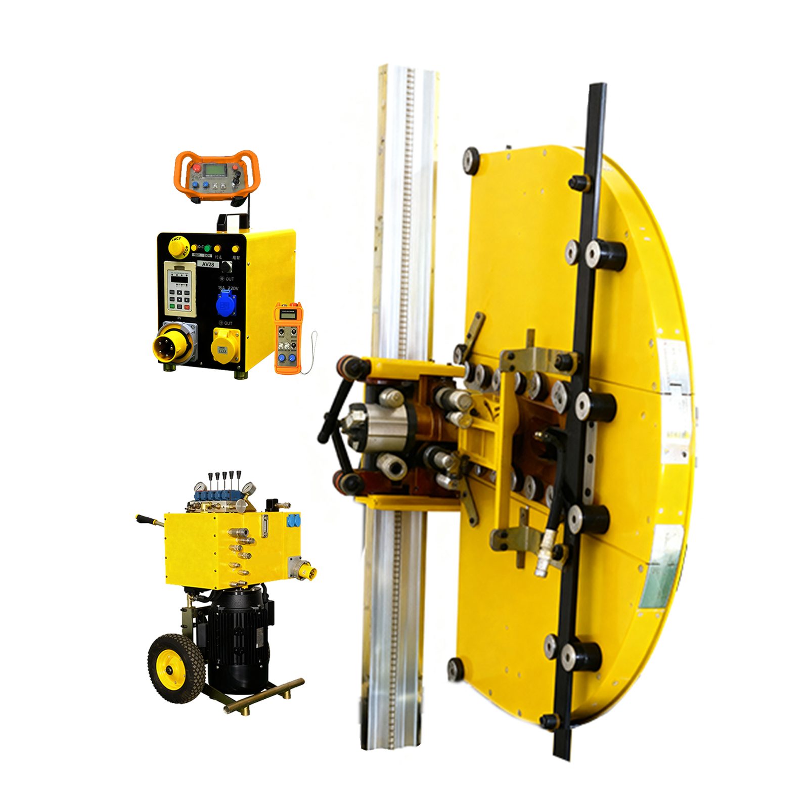 Wall Saw Systems &mdash; track-mounted sawing for openings and walls
