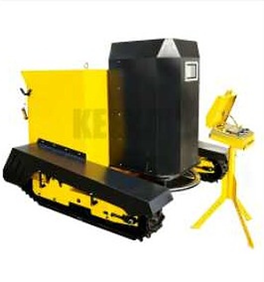 Crawler Wire Saw Machine &mdash; track-mounted wire saw that moves itself around the bench