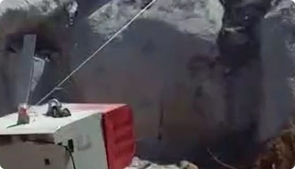 Rustenburg granite block quarry cutting with wire saw
